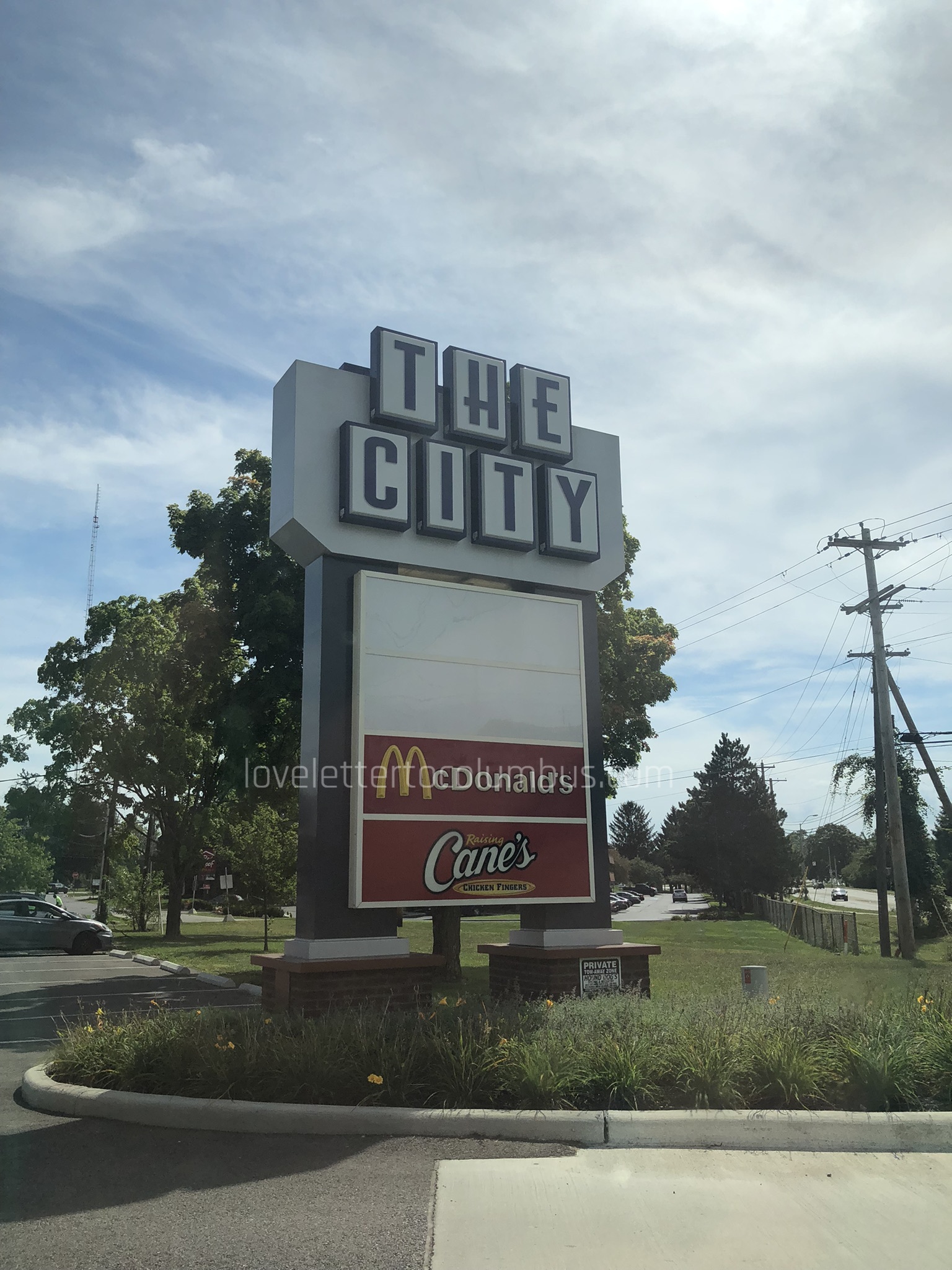 The City apartment complex sign Columbus Ohio