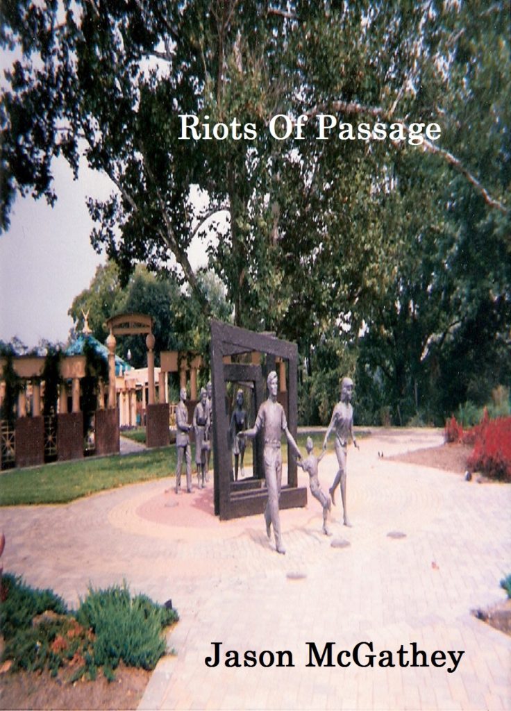Kindle cover for Jason McGathey's "Riots Of Passage"