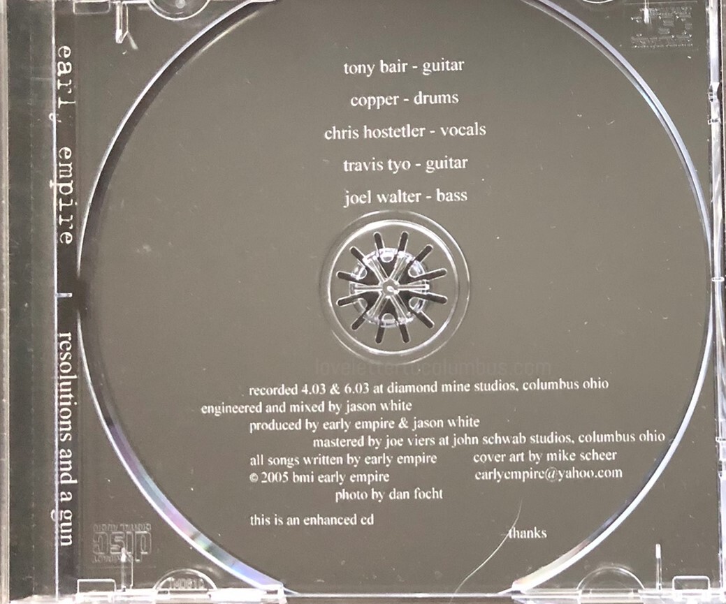 Early Empire CD tray card